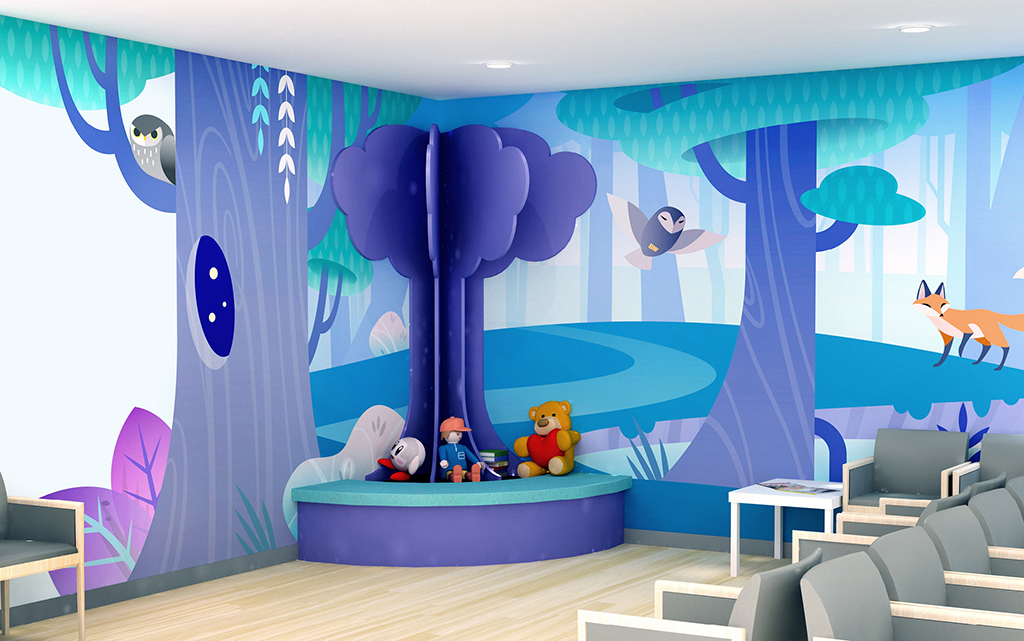 Clubhouse Kids Paint-by-Number Wall Mural – Elephants on the Wall