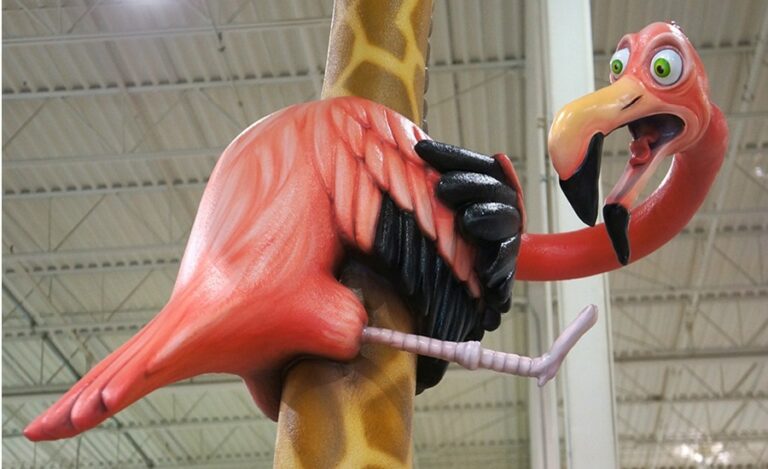 custom funny flamingo sculpture