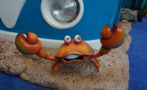 funny crab sculpture