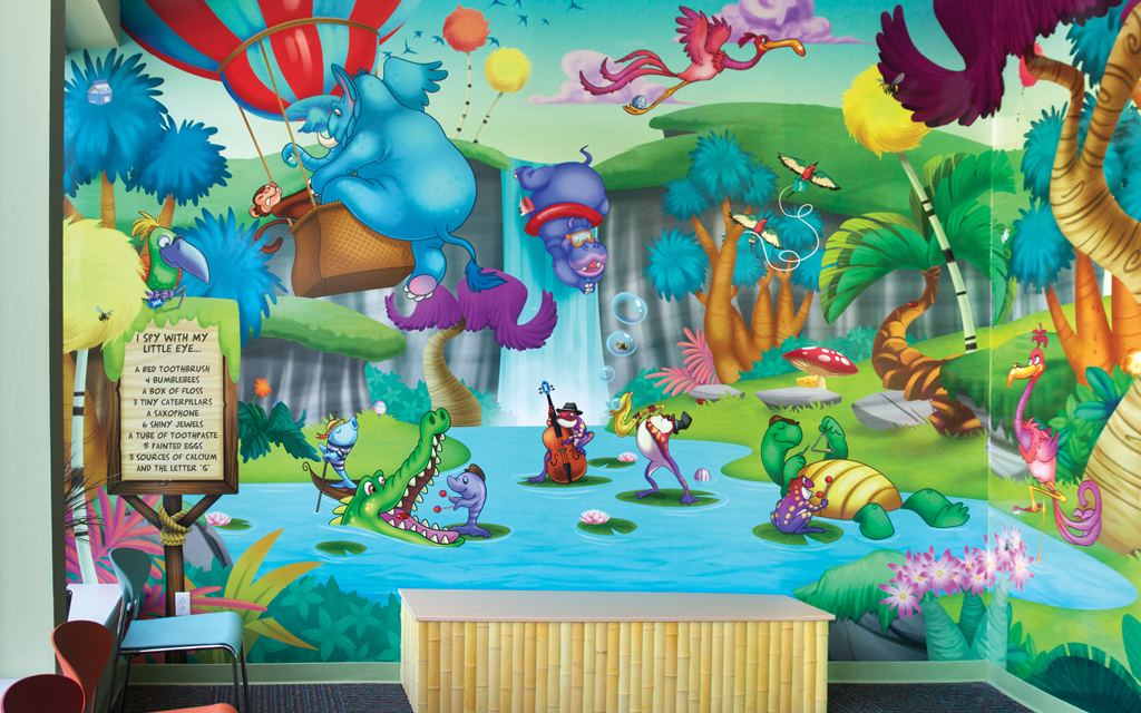 Clubhouse Kids Paint-by-Number Wall Mural – Elephants on the Wall